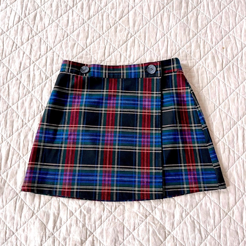 Plaid Mini Wrap Skirt